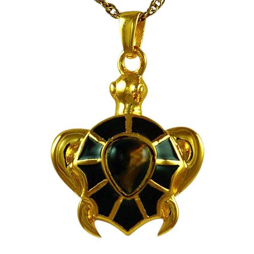 Brown Turtle Cremation Jewelry II